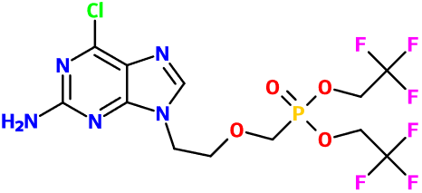 (image for) MC095002 2-Amino-6-chloro-9-[2-(phosphonomethoxy)ethyl]purine bis(2,2,2-trifluoroethyl) ester